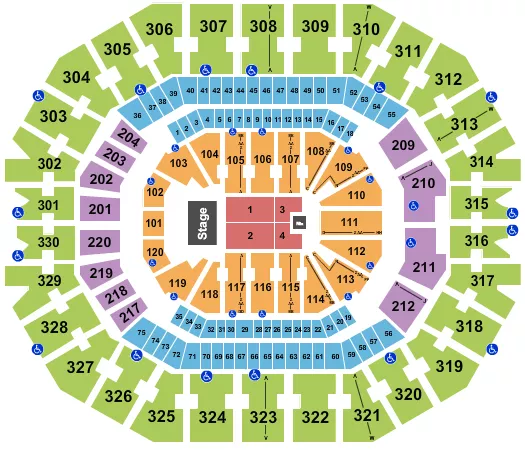 KFC Yum! Center Seating Chart